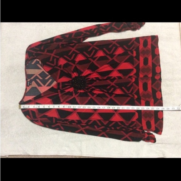 Rafaella Black And Red Decorative Blouse - Picture 7 of 10